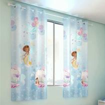 Cortina Infantil - Sereias - 2,80m x 1,80m - P/ Varão - Santista