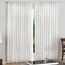 Cortina Inove Duplex Mônaco para Trilho Suisso 5,40 x 3,00m Branco - Bella Janela