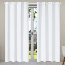 Cortina Isa Varão Tecido Oxford 4,00m x 2,50m p/ Janela Sala Quarto - Branca Cortina Isa Varão Tecido Oxford 4,00m x 2,50m p/ Janela Sala Quarto - Branca