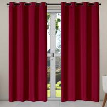 Cortina Isa Varão Tecido Oxford 4,00M X 2,50M - Vermelho