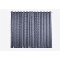 Cortina Jacquard 4,00x2,50 para Varão Simples Poliéster para Quarto Cinza Ludatex Cortina Jacquard 4,00x2,50 para Varão Simples Poliéster para Quarto Cinza Ludatex