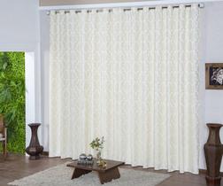 Cortina Jacquard 5,00 x 2,80 Para Sala e Quarto Palha