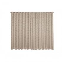 Cortina Jacquard 5,00x2,70 para Varão Simples Poliéster para Sala Bege Ludatex Cortina Jacquard 5,00x2,70 para Varão Simples Poliéster para Sala Bege Ludatex