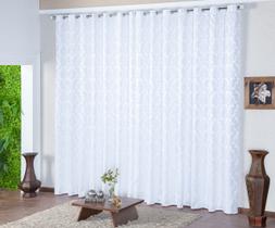 Cortina Jacquard 8,00 x 2,80 Para Sala e Quarto Várias Cores