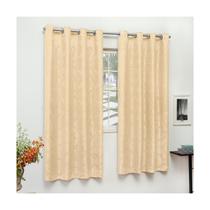 Cortina Jacquard Jacar Semi Blackout Porta Balcão 2,80m Sala Quarto Escritório Sacada