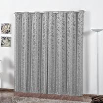 Cortina Jacquard Rafaela 4,00m x 2,70m Cinza