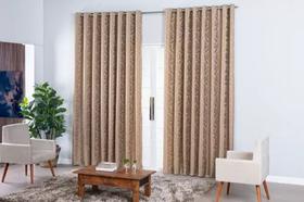 Cortina Jacquard Sala Quarto E Cozinha 2,70m X 3,00m Jacar
