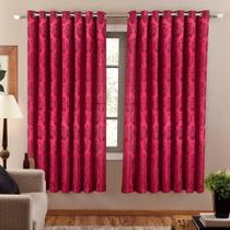 Cortina Jacquard Semi Blackout 2,80M X 1,80M Alt. - Vermelho