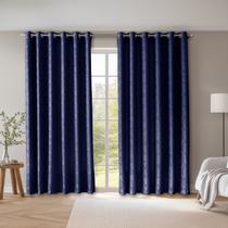 Cortina Jacquard Semi Blackout 3,00 x 2,60 para Sala e Quarto com Ilhós Cromado Jacard