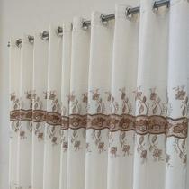 Cortina Janela Luxo de Voil Linho Com Forro Alto Padrão Guipir Gripir 1,80x2,80 Para Varão Bastão