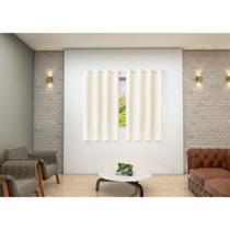 Cortina jasmim para quarto e sala 2,80x1,70m 19001 palha