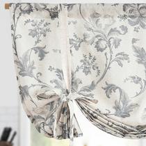 Cortina Jinchan con Lazo, Valance Floral de Lino 114 cm Cortina Jinchan con Lazo, Valance Floral de Lino 114 cm