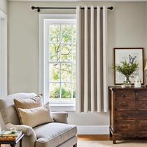 Cortina jinchan Linen Texture Room Darkening 183x160cm Bege