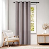 Cortina jinchan Linen Textured Room Darkening 213x213cm Taupe