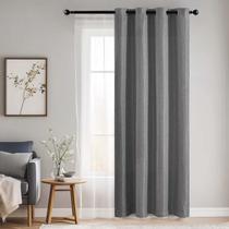 Cortina jinchan Linen Texturizada Térmica 132x213 cm Cinza