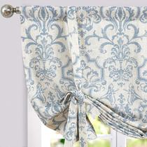Cortina Jinchan Linen Tie-Up Valance 107x114 cm azul claro