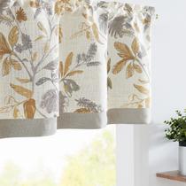 Cortina Jinchan Linen Valance 127x41cm Yellow Leaf Rustic Cortina Jinchan Linen Valance 127x41cm Yellow Leaf Rustic