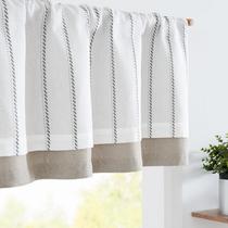Cortina jinchan Nautical Listrada Linen Valance 127x46 cm Cortina jinchan Nautical Listrada Linen Valance 127x46 cm
