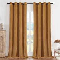 Cortina Joydeco Mostarda Amarelo Blackout Velvet 132x229 cm