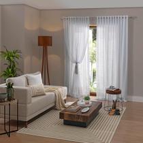 Cortina KazzaVip Renda 100% Poliéster Clássica Pantalla para Sala Quarto Com Forro 3,50m x 2,20m Branco Cortina KazzaVip Renda 100% Poliéster Clássica Pantalla para Sala Quarto Com Forro 3,50m x 2,20m Branco