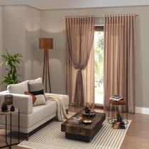 Cortina KazzaVip Renda 100% Poliéster Clássica Pantalla para Sala Quarto Com Forro 3,50m x 2,20m Desert Cortina KazzaVip Renda 100% Poliéster Clássica Pantalla para Sala Quarto Com Forro 3,50m x 2,20m Desert