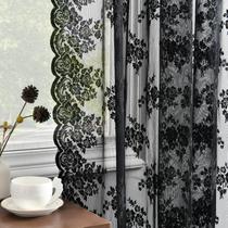 Cortina Kotile Black Lace 132x260 cm 2 painéis