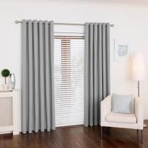 Cortina Lana Cinza-Claro Oxford 300X180 Para Sala/Quarto