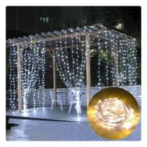Cortina Led C/384 Leds 3x2 Metros Decoração 8 Funções 110v