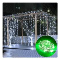 Cortina Led C/384 Leds 3x2 Metros Decoração 8 Funções 110v
