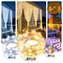 Cortina Led Decoração 3x3 Metros 110v/220v Bivolt + 300 Leds Cortina Led Decoração 3x3 Metros 110v/220v Bivolt + 300 Leds