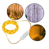 Cortina LED Natal 3x2 240 Leds Branco Quente Cortina LED Natal 3x2 240 Leds Branco Quente