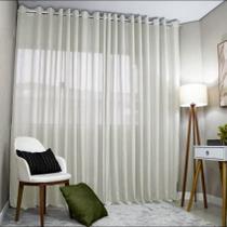 Cortina Linho 6,00 x 2,80m Voil Flame para Varão Simples