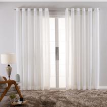 Cortina Linho de Gaze Off White 280x170cm Sala Quarto Janela Cortina Linho de Gaze Off White 280x170cm Sala Quarto Janela