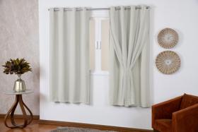 Cortina Linho Gaze Com Forro Blackout Em Tecido 2.50x1.50 Para Janela Sala/Quarto