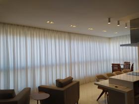 Cortina Linho Gaze Na Prega Wave 10m de Largura Para Trilho Suiço