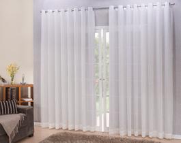 Cortina linho tecido 4,00x2,50 Para Varão Simples