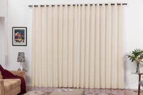 Cortina Lisa Com Ilhós Modelo Oxford 3M X 2,5M Palha