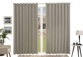 Cortina Lisa Corta Luz iIhós cromado 6,00x2,40 - Empório Luz Cortina Lisa Corta Luz iIhós cromado 6,00x2,40 - Empório Luz