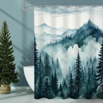 Cortina Litabel 183x183 cm Impermeável com Design de Floresta Cortina Litabel 183x183 cm Impermeável com Design de Floresta