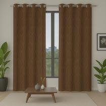 Cortina Londres Jacquard Semi Blackout 3m x 2,7m Sala Quarto Escritório