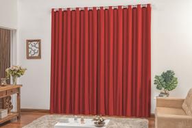 Cortina longa 4,00x2,70 sala ou quarto vermelha Madrid Cortina longa 4,00x2,70 sala ou quarto vermelha Madrid