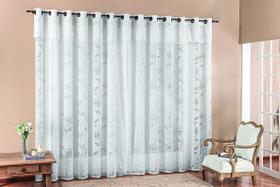 Cortina Luna Varão Simples 4,00m x 2,50m Renda Branco