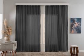 Cortina Luxo Transparente Voil/voal 3 Metros Para Trilho Suiço Max Simples Sala E Quarto