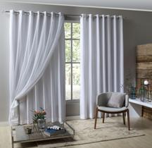 Cortina Luxo Voil com Forro em Microfibra 6,00 x 2,60 para Sala Cortina Luxo Voil com Forro em Microfibra 6,00 x 2,60 para Sala