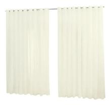 Cortina Luxo Voil/Voal 3 Metros Para Sala E Quarto Varão Simples Varias Cores