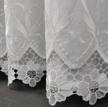 Cortina Luxuosa Linho Voil Voal Com Guipir Forro Microfibra 6,00x2,60