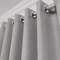 Cortina Luxuosa Voil Gaze De Linho Com Forro Blecaute Blackout 3,00x1,50