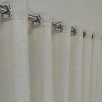 Cortina Luxuosa Voil Gaze Linho Forro Sala Porta Janela 3,00x2,60