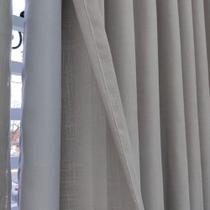 Cortina Luxuosa Voil Linho Com Blackout Para Varão 8,00x2,60