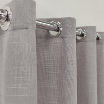 Cortina Luxuosa Voil Linho Com Forro Blackout Sala Porta 4,00x2,50